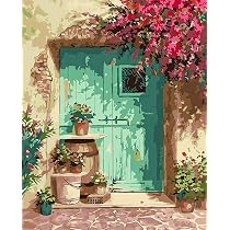 Dipingere con i numeri, adulti, con pennello e colori acrilici, 40