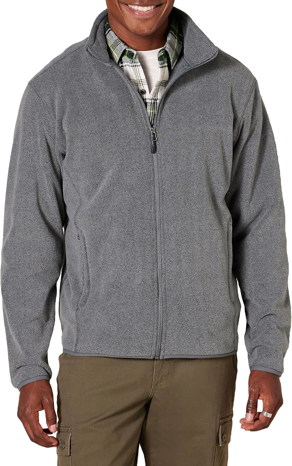 Amazon Essentials Chaqueta de Felpa con Cremallera Completa (Disponible en Tallas Grandes y Largos Especiales) Hombre
