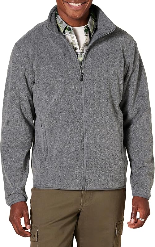 Amazon Essentials Chaqueta de Felpa con Cremallera Completa (Disponible en Tallas Grandes y Largos Especiales) Hombre