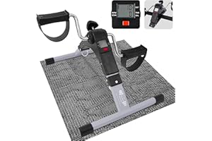 FK Sports Mini Exercise Bike – Portable Pedal Exerciser with Adjustable Resistance, LCD Display, Digital Fitness Tracker & Anti-Slip Mat for Arm & Leg Workouts