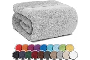 NatureMark Zestaw 2 ręczników do sauny jakość premium 80 x 200 cm ręcznik do sauny ręcznik do sauny 100% bawełna kolor: srebrno-szary