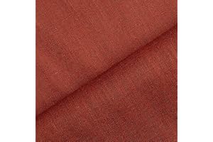 AKTIVSTOFFE Holmar - tessuto lino prelavato industrialmente - stoffa al metro (ruggine)