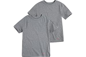 Levi's Kids Chłopięca koszulka Lhb 2 szt., okrągły dekolt, ciemnoszary wrzosowy, M