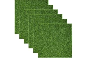 LXUEJIE 6 Stück Kunstrasen, 15 x 15cm Kunstrasen Teppich Miniatur deko Garten Künstliche Moos Deko für Basteln DIY Mikrolandschaft Puppenhaus