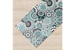 ILGRUPPONE Il Gruppone Passione Casa Tappeto Cucina Antiscivolo Made in Italy Passatoia Antimacchia Multiuso Corridoio Soggiorno Lavabile in Lavatrice - 50x150 - Esagoni Ottanio
