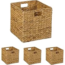 Cesto Intrecciato In Seagrass - Cubo 30x30x30 Cm Per Organizzazione Casa - Foto 13