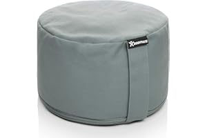 BODYMATE Extra high Meditation Cushion/Yoga Pillow Diameter 31cm Height 20cm – Removable washable 100% Cotton Cover - Inner cotton bag filled with buckwheat husks – Available in diferent colours