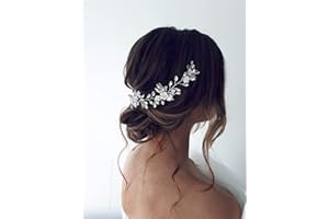 Edary cristal mariée mariage peigne cheveux Accessoires cheveux avec des peignes latéraux en strass de mariée pour les femmes et les filles
