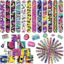 Braccialetti Slap Per Bambini Acuiwer - 24/30/50 Pezzi Con Temi Dinosauri, Spazio, Animali, Unicorno, Hawaii, Costruzioni, Veicoli - Foto 8