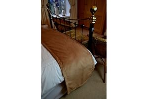 McAlister Textiles Soft Velvet Caramel Bed Runner For Single Double & King Size Beds - 50x255cm - 20x100 Inches Matt Velvet Range