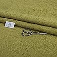 Haaris Imaan Soft Plain Chenille Velvet Upholstery Fabric | Fire Retardant | Shimmery Look | Fabric Per Metre | Curtain, Cushion, Reupholster, Soft Furnishings, Sofa (Lime)