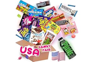 WASHYS XXL Amerikanische Süßigkeiten Box - USA CandyFair Bundle aus aller Welt mit Takis, Schokobons Crispy, Sour Patch Kids, Sour Pickle, Prime Glowberry & MEHR! Ideal als Geschenk, Geburtstag, Ostern