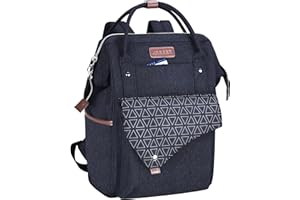 KROSER Laptop Backpack 15.6 Inch Stylish Computer Backpack with USB Charging Port Water-repellent College Daypack Travel Business Work Bag for Women/Men-Dark Blue