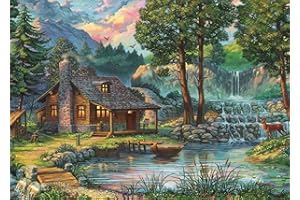 AVEJOYS Puzzle Adulte 1000 Pièces Cerf Bleating Villa 70x50cm Puzzles pour Adultes Jeu éducatif Défi Jouets 1000 Pièces Puzzles pour Adultes Enfants