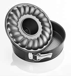 Zenker - Set De Moule à Cakes 30,5 X 11,5 Cm Et Moule à Savarins 28 Cm Zenker Black Metallic