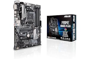 ASUS PRIME B450-PLUS AMD AM4 ATX Scheda Madre con Aura Sync RGB intestazione, DDR4 4400MHz, M.2, HDMI 2.0b, SATA 6Gbps e USB 3.1 Gen 2