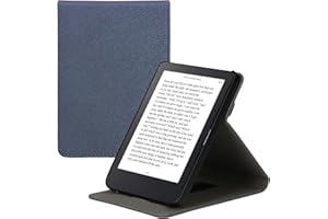 kwmobile Custodia verticale compatibile con Kobo Clara 2E - Cover con fascia mano e leggìo - Case Custodia e-Reader Flip