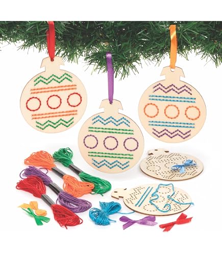 Baker Ross FC160 Kt Couture Enfant Decoraton motf Noel - Lot de 3
