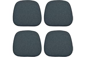 HAVARGO 4er Set Rutschfestes Stuhlkissen Stuhlauflage Kissen für Esszimmerstühle Waschbares Sitzauflage für Stühle im Büro Outdoor Indoor Garten-41 x 39 cm,Schwarz