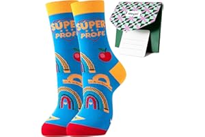 Moyel Regalos para Profesoras Originales Calcetines Mujer Divertidos 35-38 Regalo Profesora Infantil Regalos Originales para Profesores Regalo Maestra Primaria Calcetines Gracias Profe Fin de Curso