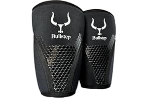 Bullstep - Rodilleras Powerlifting | Rodilleras Crossfit Hombre Mujer 7mm | Rodillera Neopreno | Knee Wraps | Rodilleras Gym para Halterofilia Sentadillas Fitness Cross Training Baloncesto