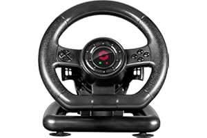 Speedlink Black Bolt SL-650300-BK Kierownica do Komputera, Czarny, Zakres Skrętu 180°