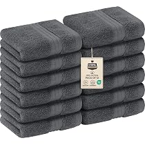 12 Waschlappen Aus 100% Baumwolle – Ultraweich, Saugstark, 30,5 X 30,5 Cm, Mehrfarbig