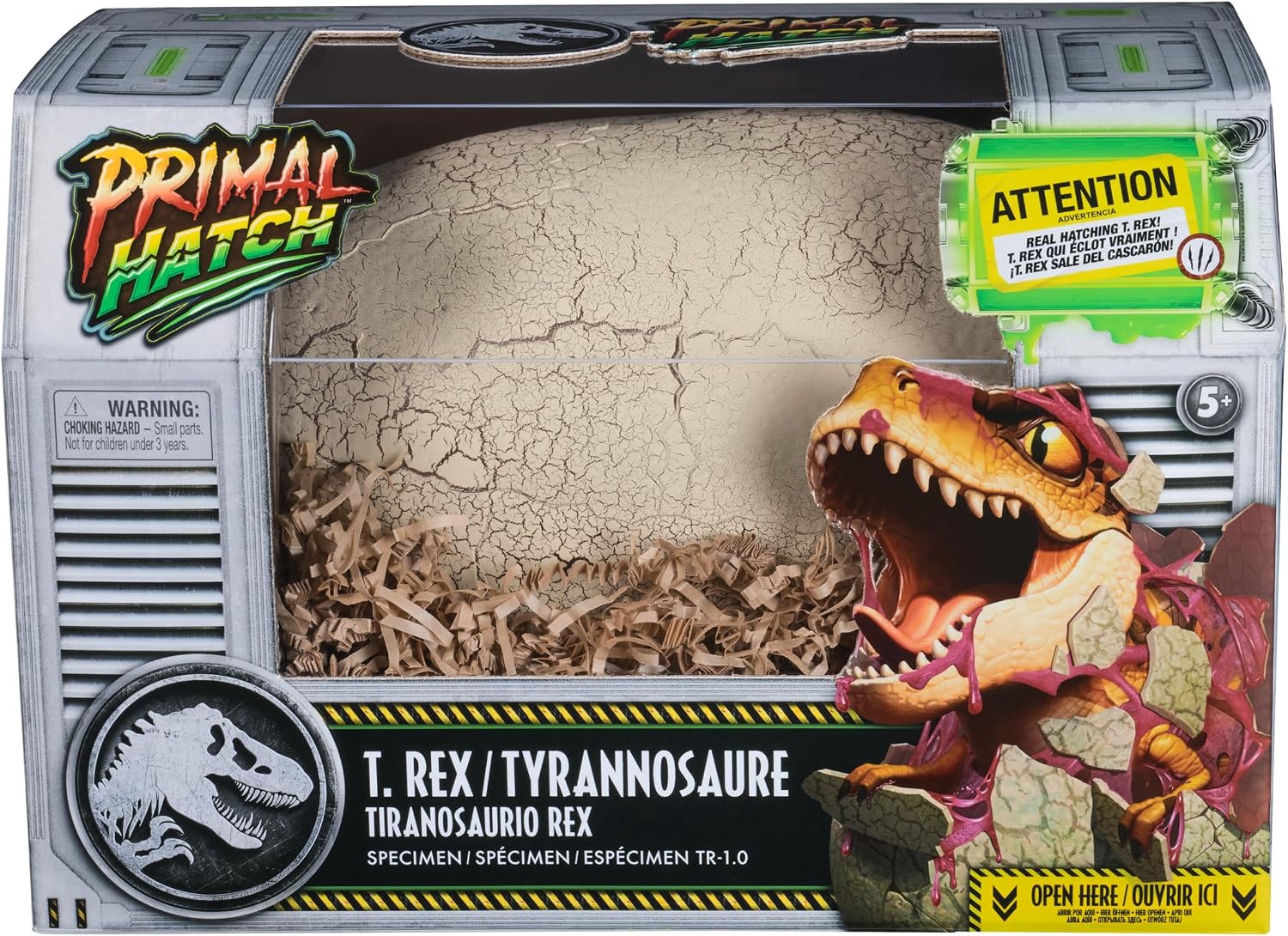 Dino Rising - Figura Jurassic Dinosaurio Interactivo: Incuba y Entrena a tu Bebé Tiranosaurio Rex, con +100 Sonidos y Reacciones - 6072462 - Regalo Niño 5 Años + - Dinosaurios Juguetes