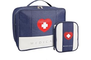 Romon Borsa Pronto Soccorso Viaggio, Impermeabile Kit di Pronto Soccorso Vuota, Alta capacità Borsa Medica Portatile Sportiva, Kit Medico Vuota per Viaggio Ufficio Casa All'aperto