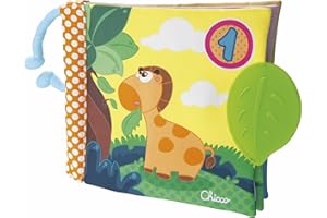 Chicco Bebé 123 Primeras Actividades, Libro Sensorial Infantil con Mordedores Colgantes, Blando con Muchas Actividades y Texturas Juguete para Bebés Desde 3 Meses a 2 Años