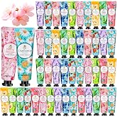 80 Pack Hand Creams Mini Hand Cream Gift Set for Women Hand Care for Very Dry Cracked Hands Travel Size Small Moisturizer Nou