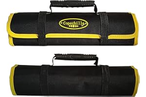 Copechilla bolsa herramientas enrollable portátil profesional,con 23 bolsillos,goma asa,Material 600D Oxford impermeable doble capa engrosamiento, 59X36CM, bolsa portaherramientas para reparar coche