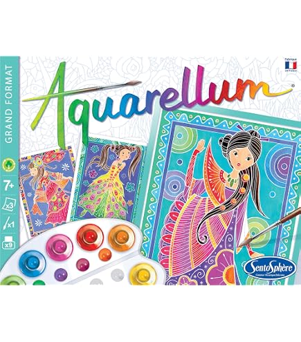 Sentosphère Aquarellum Malset Für Kinder – 12 Sternzeichen Motive Zum Ausmalen Mit Aquarellfarbe