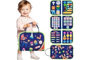 GOLMUD Busy Board für Kleinkinder 4 Schichten Activity Board Baby Sensorik Lernspielzeug ontessori Spielzeug Geschenk Mädchen Baby ab 1 2 3 4 5+ Jahre für Jungen Mädchen
