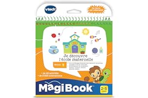 VTech - MagiBook, Livre Éducatif Enfant Niveau 1 Je découvre l'École Maternelle, Pages Illustrées et Interactives, Cadeau Fille et Garçon de 2 Ans à 5 Ans - Contenu en Français