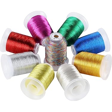Simthread Borduurgaren met opbergdoos - 12 opties - 800 yards/spoelen, 9 turquoise en mintgroene kleuren voor borduur- en naaimachine