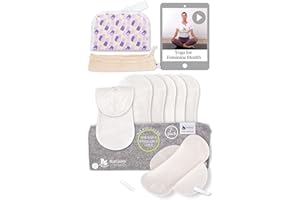 ‎NATISSY Waschbare Slipeinlagen Bio Bambus mit rutschfester Druck; 7-Pack (S) wiederverwendbare Slipeinlagen für Ausfluss; Stoff Slipeinlagen Bambus weich; Slipeinlagen waschbar dünn für sorgenfreie jeden Tag.