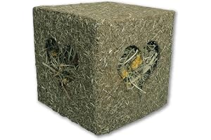 Rosewood Naturals I Love Hay Forage Cube, Small Animal Treat and Gnaw Toy for Rabbits, Guinea Pigs, Chinchillas, Degus, Hamst