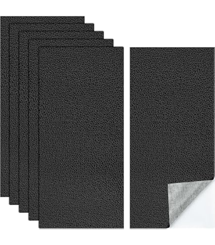 2 Toppe Autoadesive In Ecopelle Nero 20x30cm - Riparazione Divani, Sedili Auto, Mobili - Foto 3