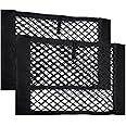 Vicera Cargo Storage Mesh Net - Net Pocket for Cars, RVs, and Campers - Universal Fit and Durable Elastic Netting for Trunks • 16x10 inches Set of 2