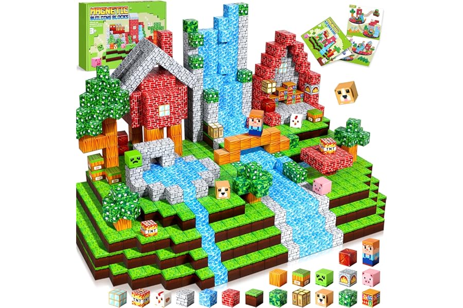 COOLJOYA Magnetic Buildings for Children, Montessori Educational Toy, Magnetic Games for Children 3 4 5 6 7 8 9 10 Years, Birthday Gifts 3-10 Years Truck