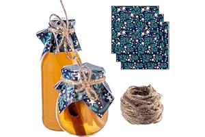 KADAX Centrino decorativo per barattoli di marmellata, centrini decorativi con cordoncino di iuta per barattoli di marmellata, centrini di carta (stelle, 10 pezzi)