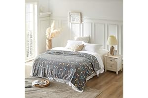 ALLISANDRO Couverture Plaids de Chien/Chat (200 x 160 cm) en Polaire Lavable, Chaude et Confortable, Entretien Facile à la Machine, Gris