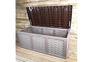 JTF MEGA DISCOUNT WAREHOUSE Starplast Rattan Style Garden Storage Box 634L