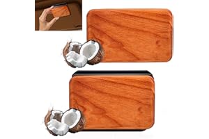 TOWONSHY Set da 2 Profumatori per Auto da Aletta Parasole, Diffusore di Profumo in Legno (Cocco) con Clip per Aletta Parasole, Deodorante Lunga Durata per Auto, SUV e Camion, Profumo per Auto