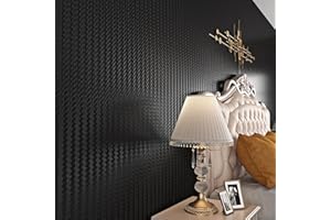 Livelynine Pellicola Adesiva per Mobili Fantasia Nera Rotin Carta da Parati Camera da Letto Moderna 40CMx5M Carta Adesiva per Mobili Cucina Rivestimento Adesivo Mobilis Armadio Adesivi