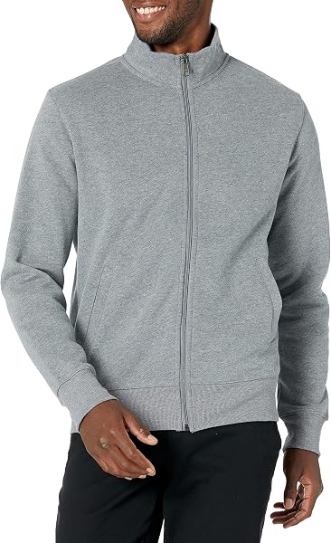 Amazon Essentials Sudadera de Forro Polar con Cremallera y Cuello Semicisne, Corte Estándar y Peso Medio Hombre - 1