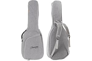 Shaman KGB-103 GY Premium-Line Konzertgitarrentasche - Wasserabweisendes und reißfestes Außenmaterial - Gepolsterte, verstellbare Rucksack-Gurte und Aufsatztasche - Gigbag mit verstärktem Tragegriff