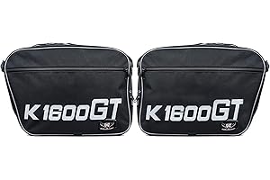 GREAT BIKERS GEAR - 1 paire de sacoches doublées compatibles avec BMW K1600GT & GTL - Qualité K1600GT - Imprimées - Sacoches intérieures moto