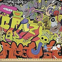 Musik Stoff Meterware 'Rhythmus In Meinem Herz' - Microfaser 230cm Breit